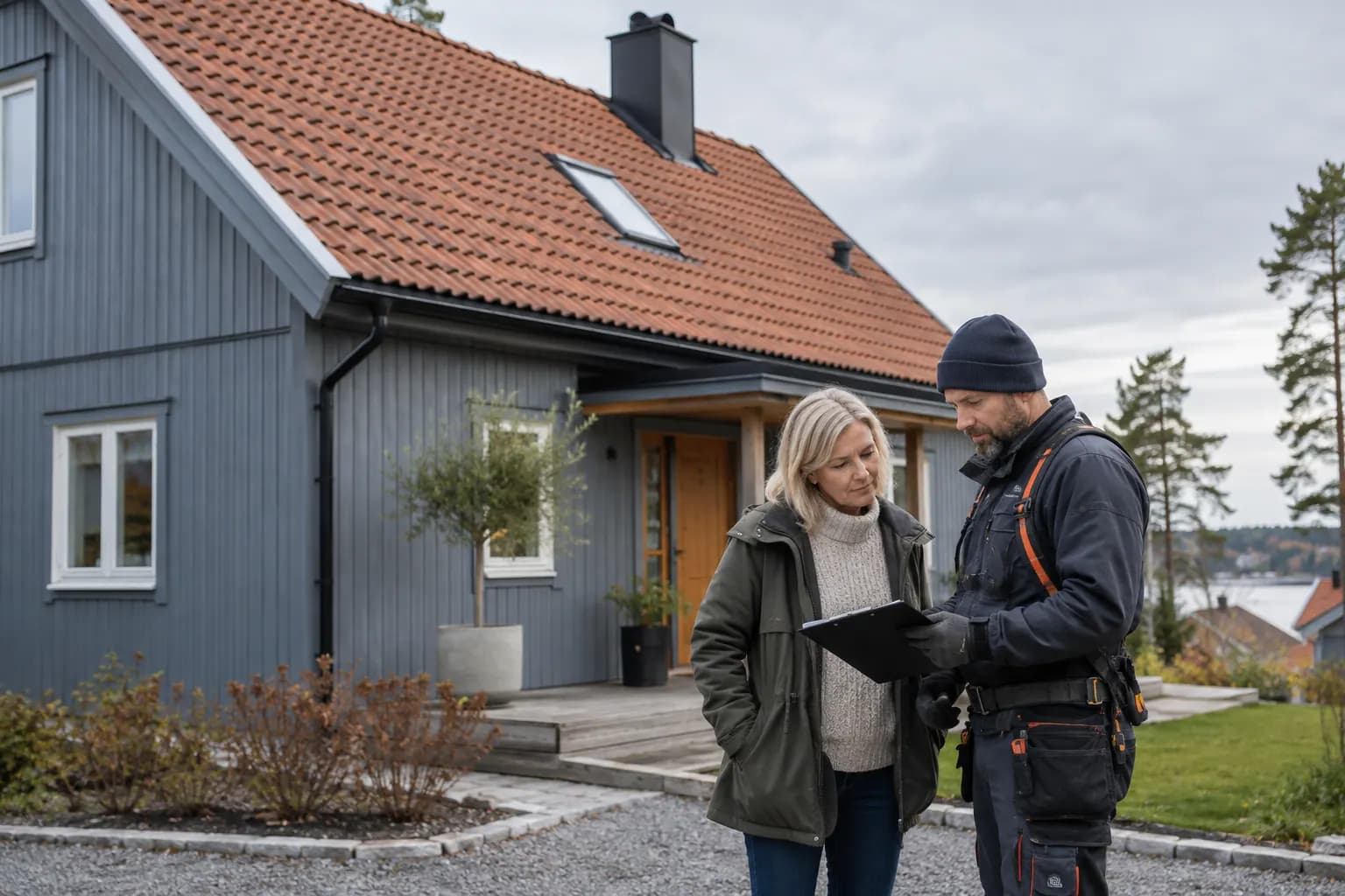 Takets skick gås igenom inför service och underhåll