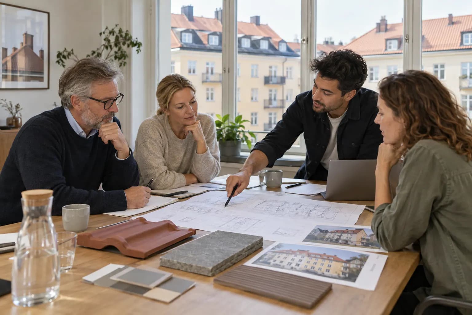 Styrelse och rådgivare planerar fastighetsprojekt